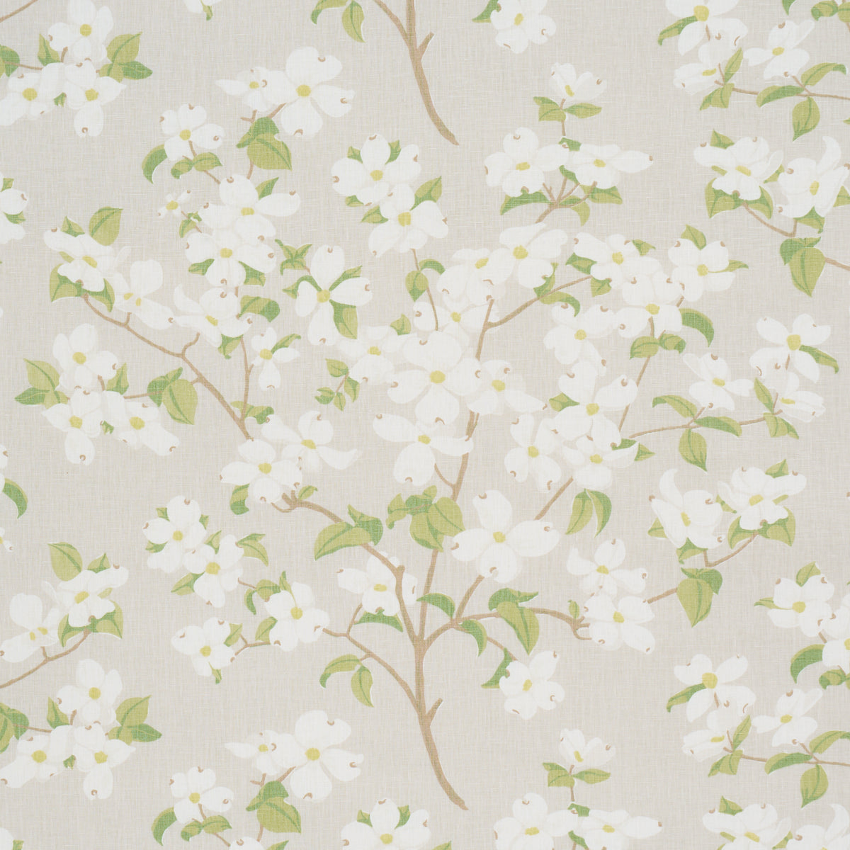 Schumacher Blooming Branch Dove Fabric Sample 177414