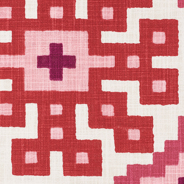 Schumacher Palmetto Print Valentine Fabric 177452