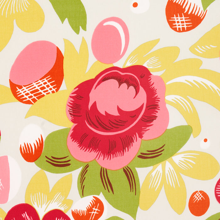 Schumacher Juin Poppy & Yellow Fabric 177531