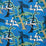 Schumacher Antelopes Cobalt Fabric 177572