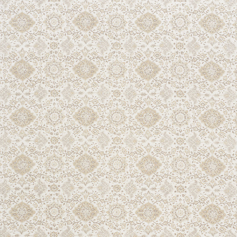 Schumacher Montecito Floral Neutral Fabric Sample 177621