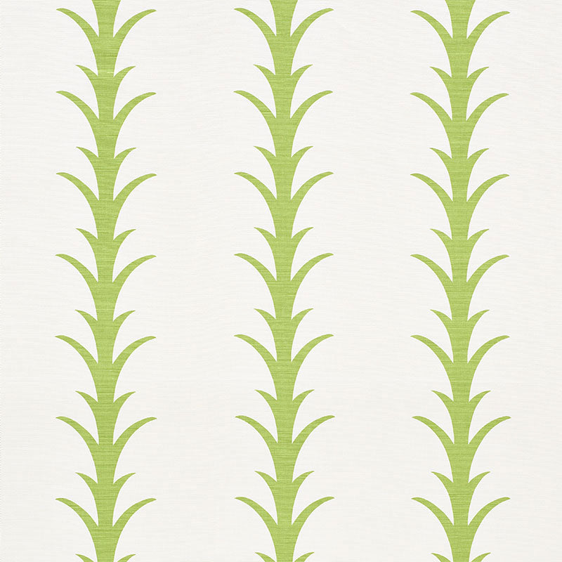 Schumacher Acanthus Stripe Leaf Fabric Sample 177631