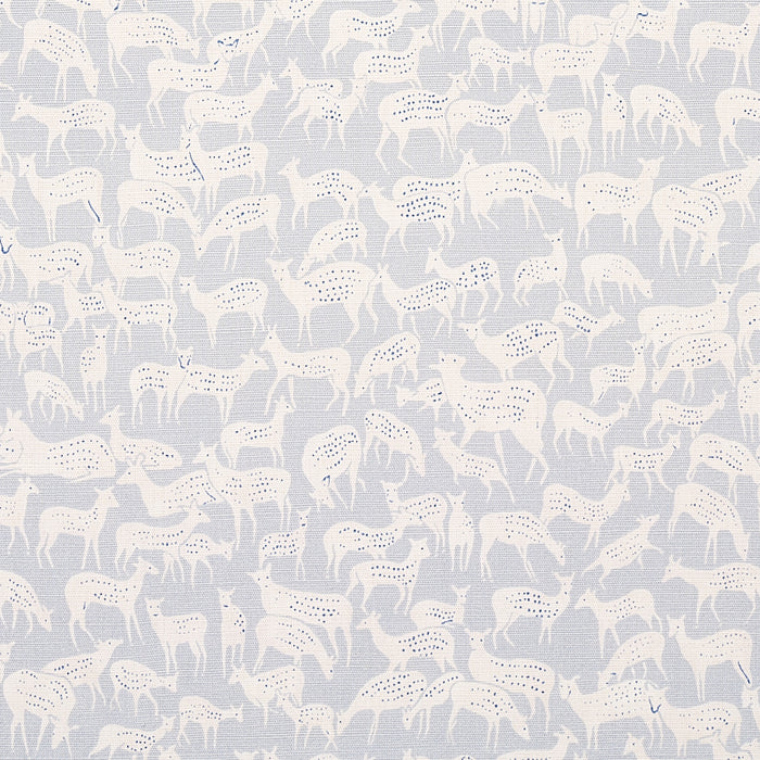 Schumacher Fauna Slate Blue Fabric Sample 177724