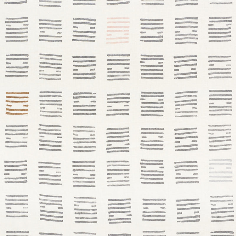 Schumacher Tiasquam Charcoal Fabric Sample 177882