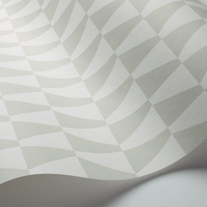 Schumacher Trapez Sage Wallpaper Sample 1779