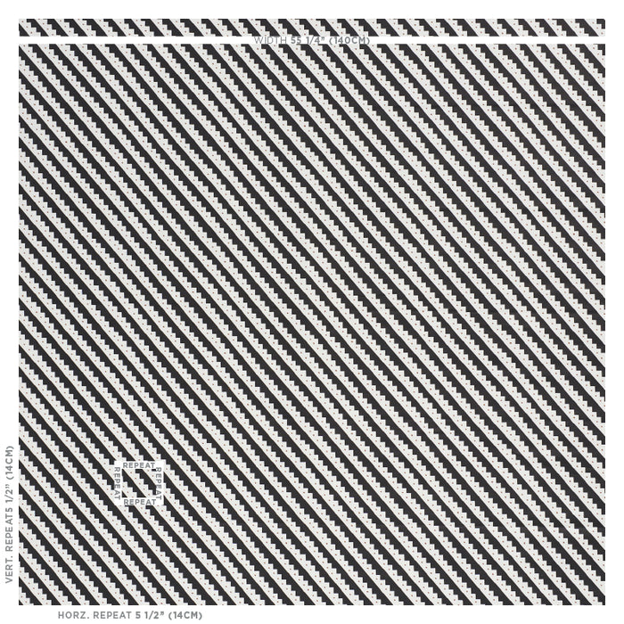 Schumacher Zeppelin Black Fabric 178021