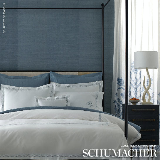 Schumacher Iznik Sheer Blue Fabric 178090
