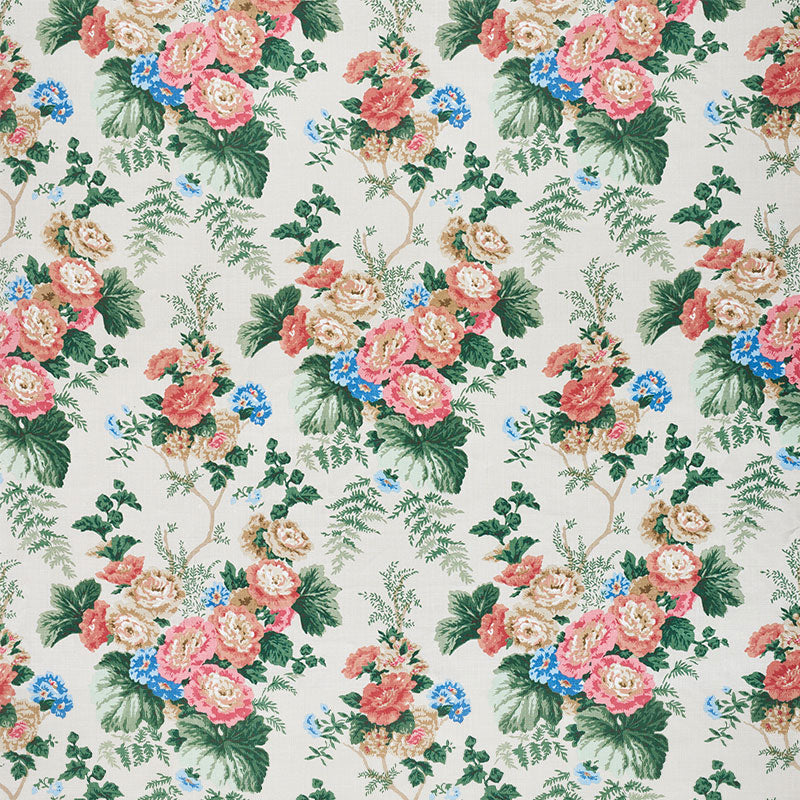 Schumacher Wycombe Park Red & Blue Fabric Sample 178111