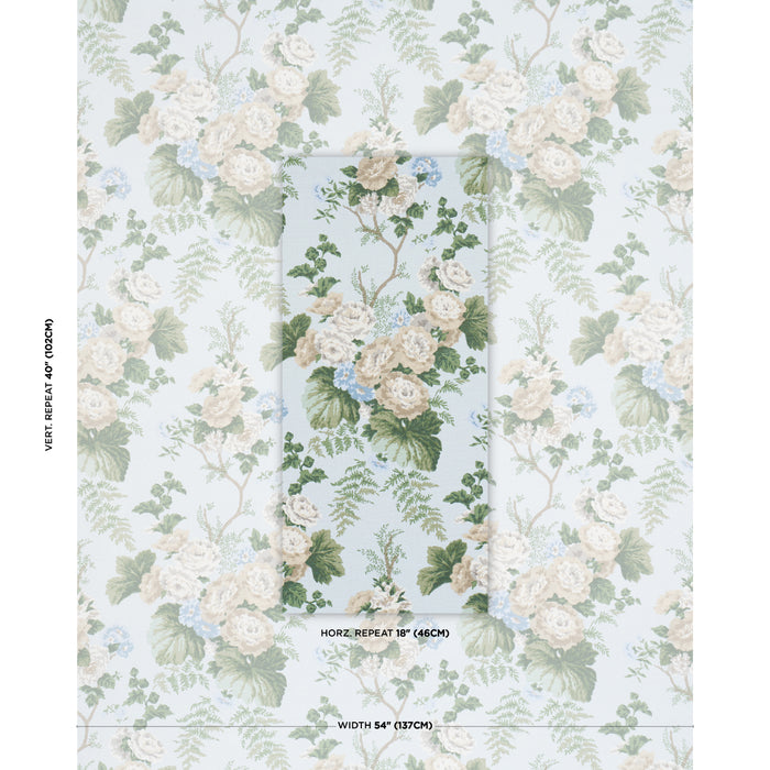 Schumacher Wycombe Park Sky Fabric 178113