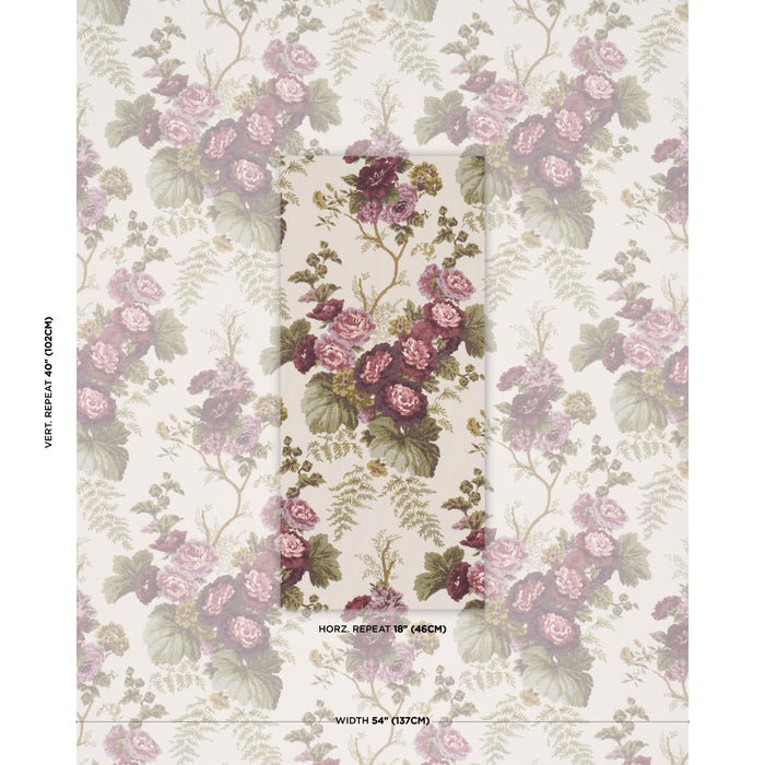Schumacher Wycombe Park Aubergine Fabric Sample 178115