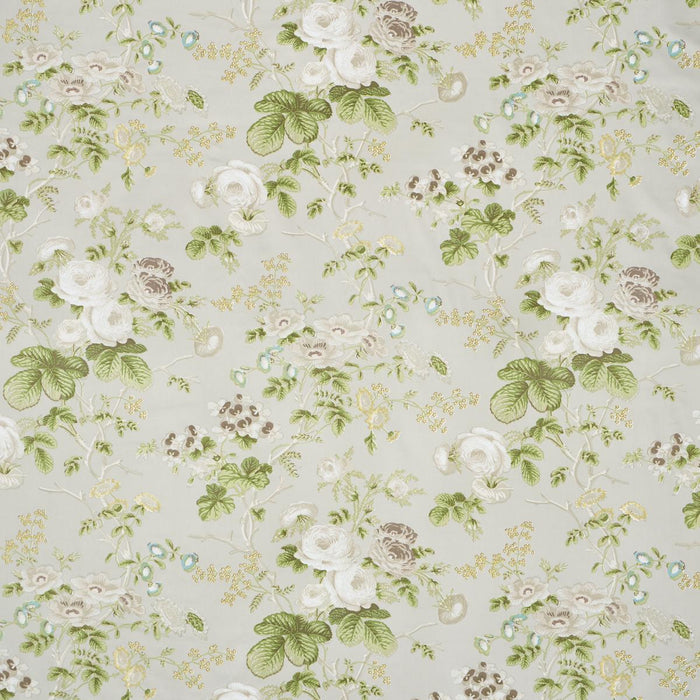 Schumacher Salisbury Chintz Taupe Fabric Sample 178156