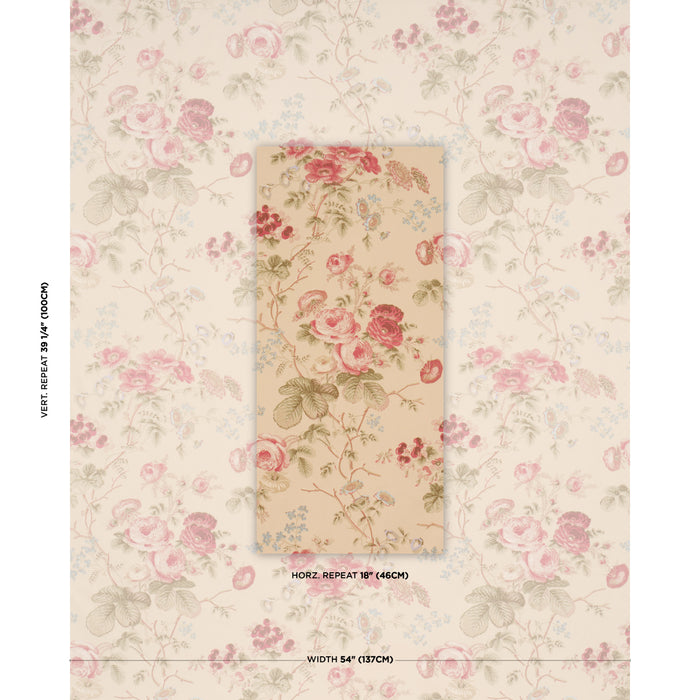 Schumacher Salisbury Chintz Butter Fabric Sample 178157