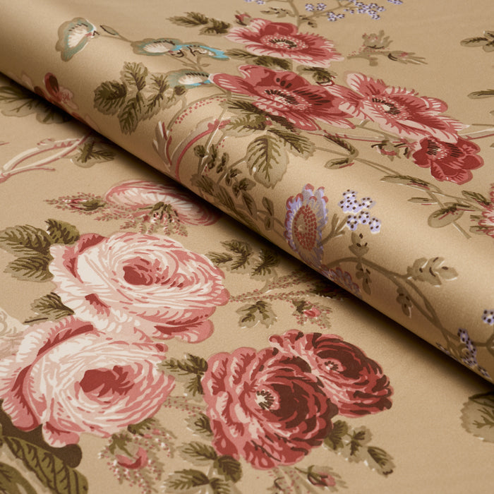 Schumacher Salisbury Chintz Tobacco Fabric Sample 178158