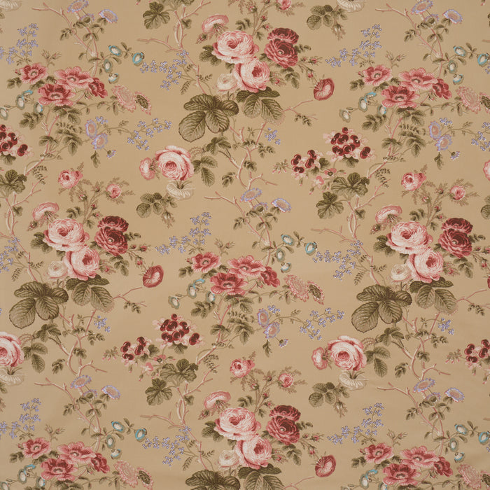 Schumacher Salisbury Chintz Tobacco Fabric Sample 178158