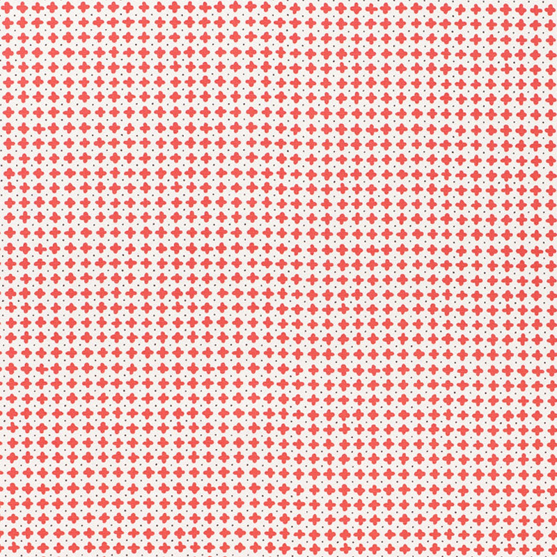 Schumacher Polka Red Fabric Sample 178241