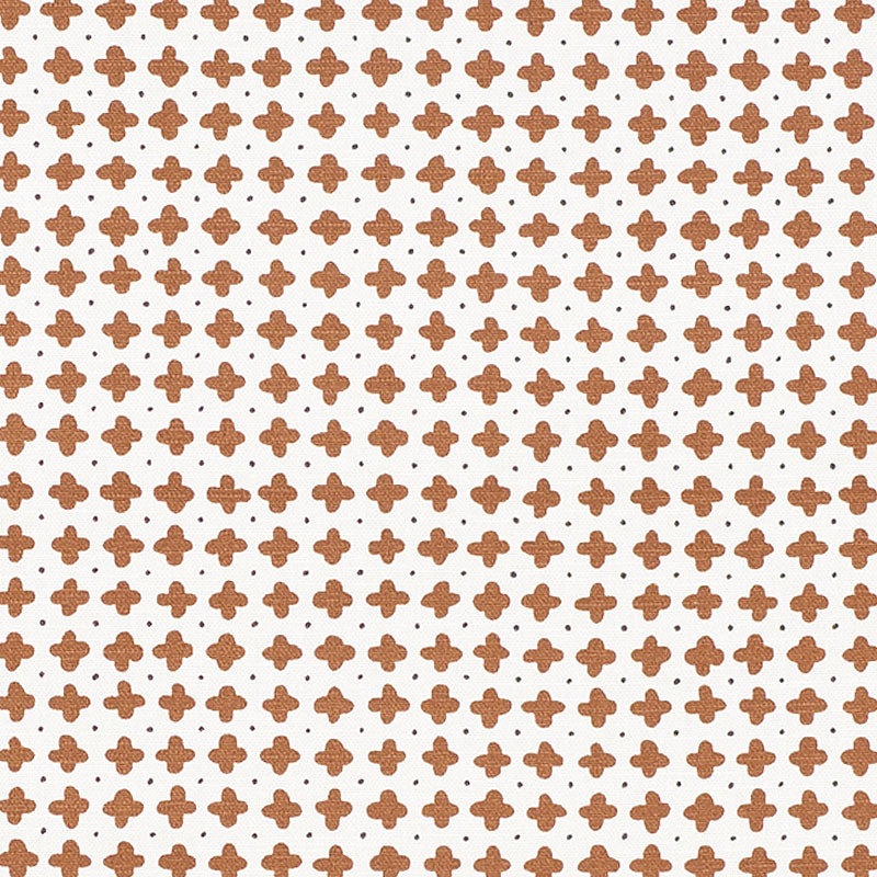 Schumacher Polka Brown Fabric Sample 178242
