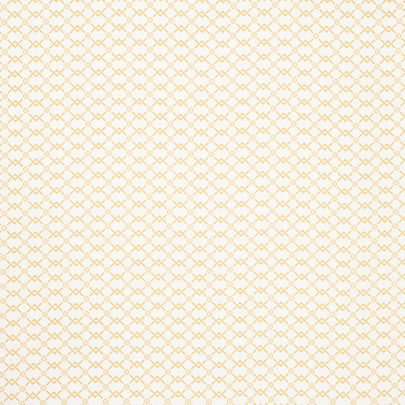 Schumacher Fretwork Flower Saffron Fabric 178311