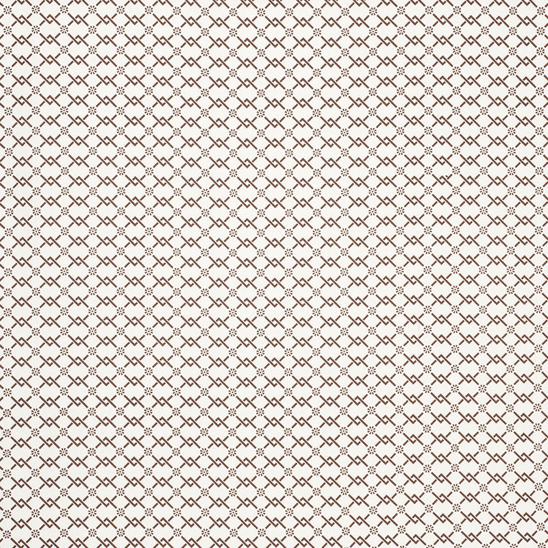 Schumacher Fretwork Flower Chestnut Fabric 178312