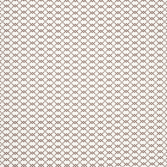 Schumacher Fretwork Flower Chestnut Fabric 178312
