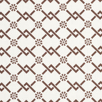 Schumacher Fretwork Flower Chestnut Fabric 178312