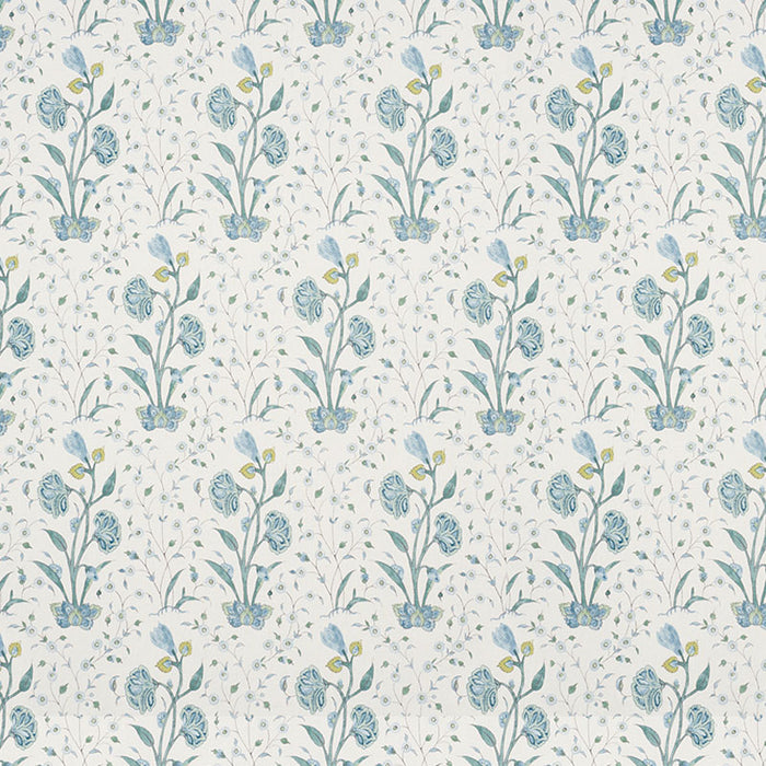 Schumacher Khilana Floral Peacock Fabric Sample 178331