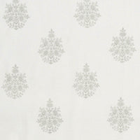 Schumacher Asara Flower Sheer Grey Fabric 178370