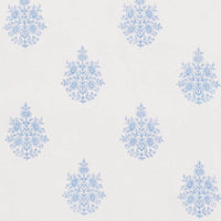 Schumacher Asara Flower Sheer Blue Fabric 178372