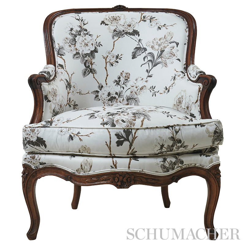 Schumacher Betty Chintz Charcoal Fabric 178401