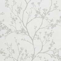 Schumacher Twiggy Sheer Light Grey Fabric 178440