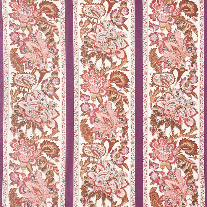 Schumacher Anjou Stripe Rose Fabric 178523