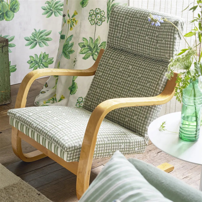 Designers Guild Toile Vichy Emerald Fabric Sample FDG3295-02