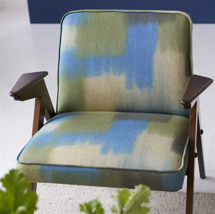 Designers Guild Carres Ombres Moss Fabric Sample FDG3296-02