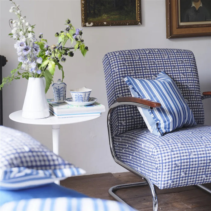 Designers Guild Toile Vichy Indigo Fabric FDG3295-01
