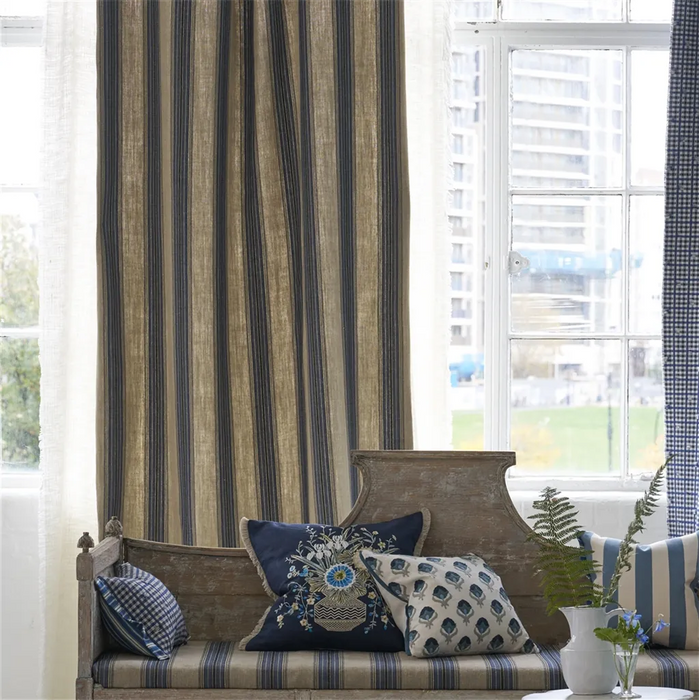 Designers Guild Loire Indigo Fabric FDG3292-02