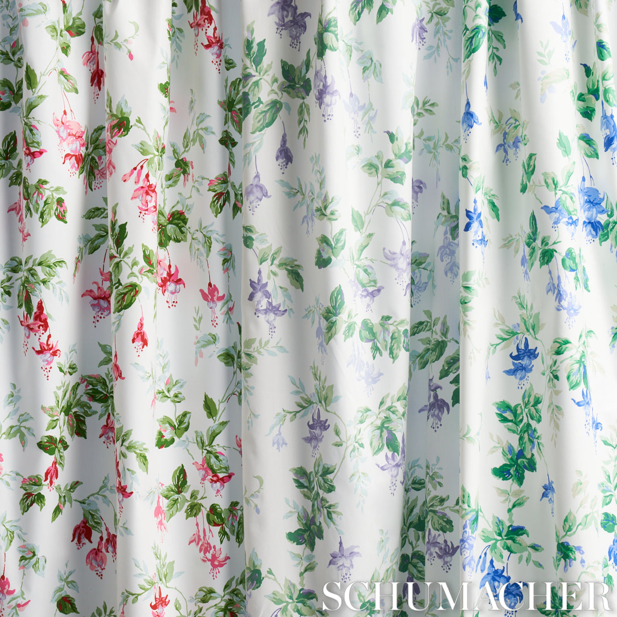 Schumacher Garden Gate Chintz Cobalt Fabric 178680