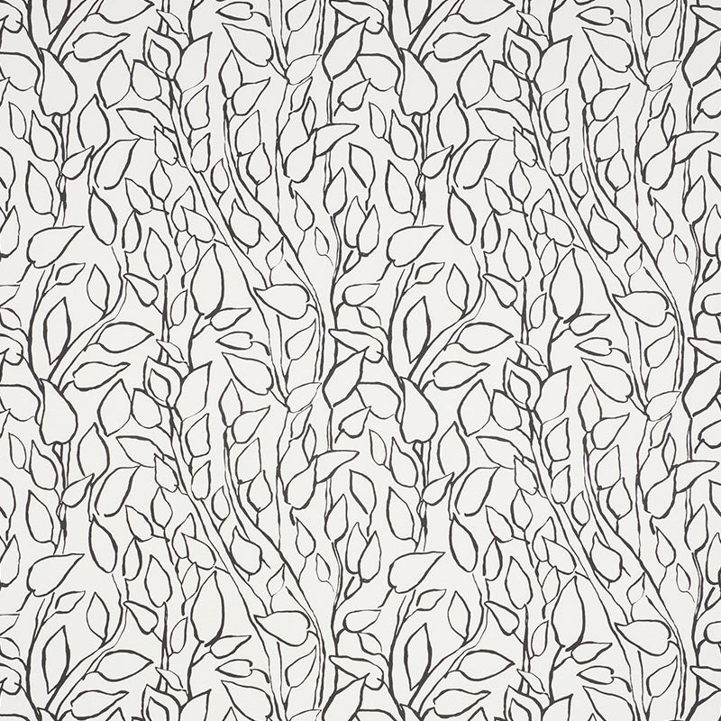 Schumacher Solandra Vine Black Fabric Sample 178702