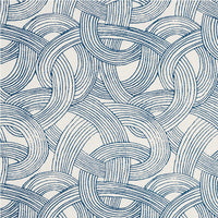 Schumacher Freeform Blue Fabric 178710