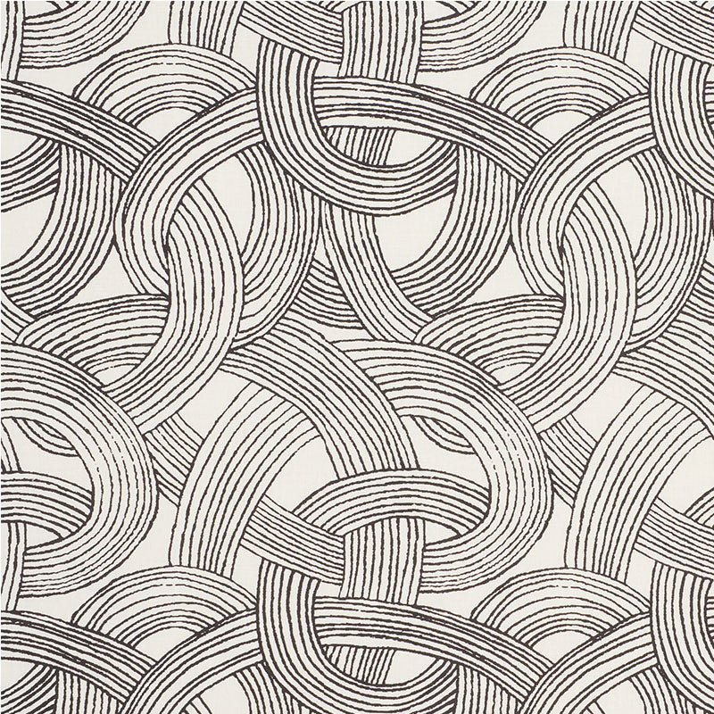 Schumacher Freeform Black Fabric Sample 178711