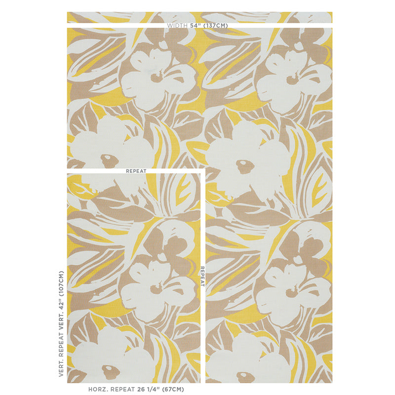 Schumacher Stevie Neutral Fabric Sample 178860