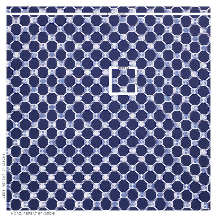 Schumacher Octavia Blue Fabric 179020