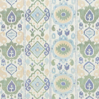 Schumacher Elizia Ikat Green & Blue Fabric 179051