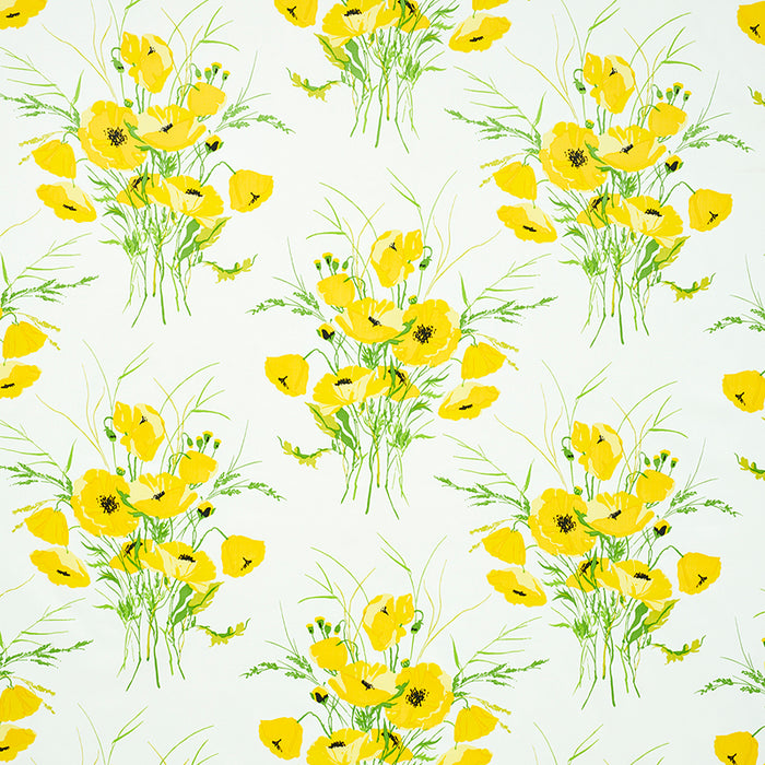 Schumacher Joni Chintz Yellow Fabric Sample 179060