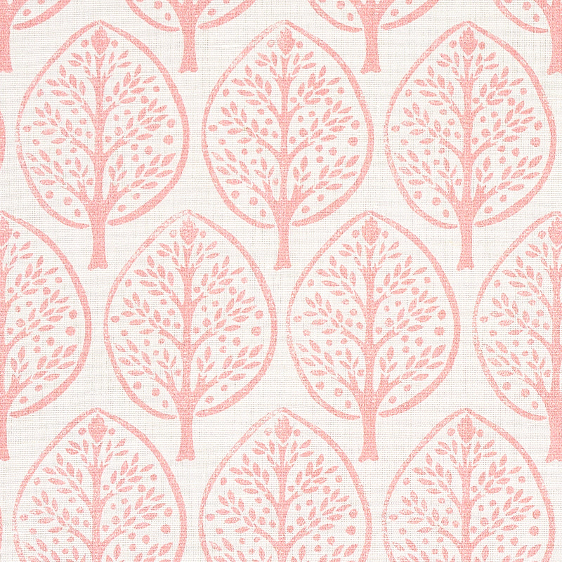 Schumacher Mini Burchettes Pink Fabric Sample 179141
