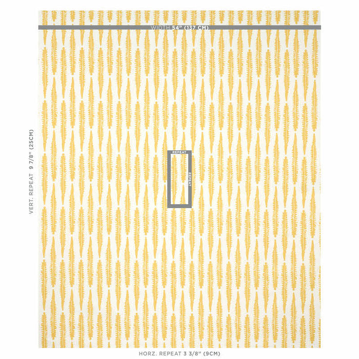 Schumacher Fern Mustard Fabric 179152
