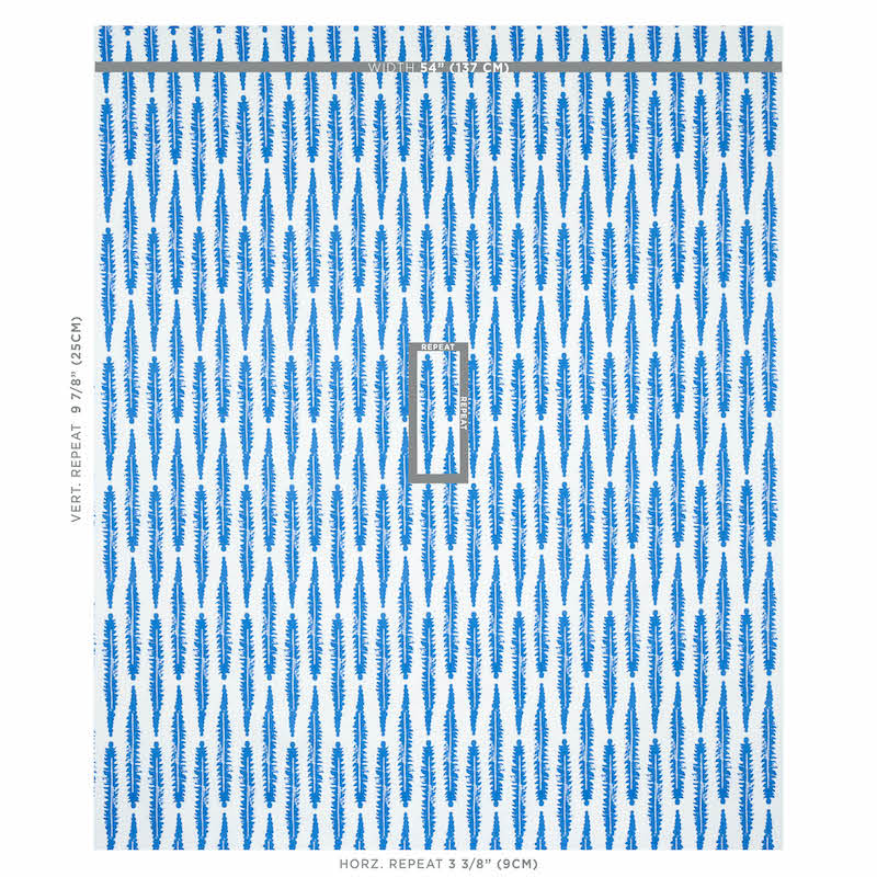 Schumacher Fern Blue Fabric Sample 179153