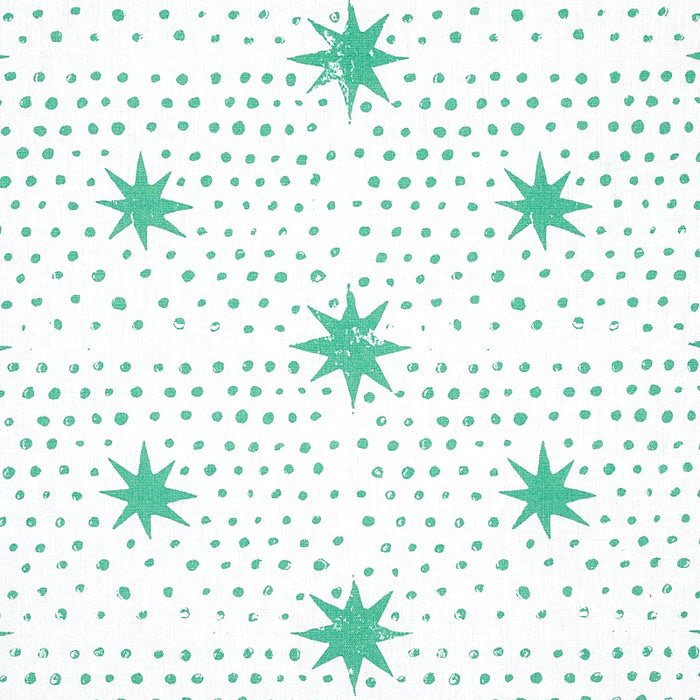 Schumacher Spot & Star Sea Glass Fabric 179161