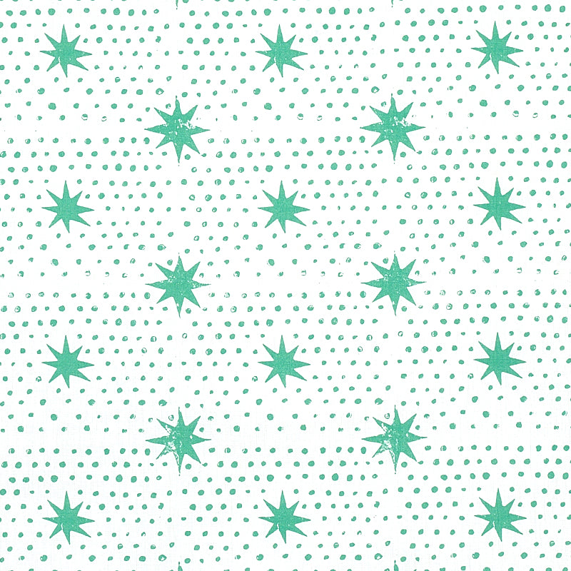 Schumacher Spot & Star Sea Glass Fabric Sample 179161