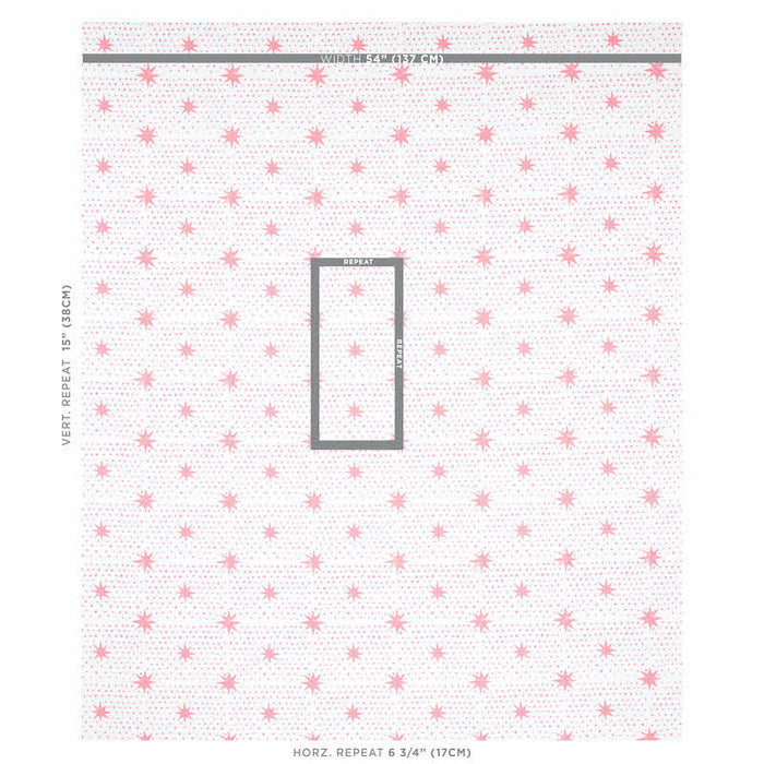 Schumacher Spot & Star Pink Fabric 179162
