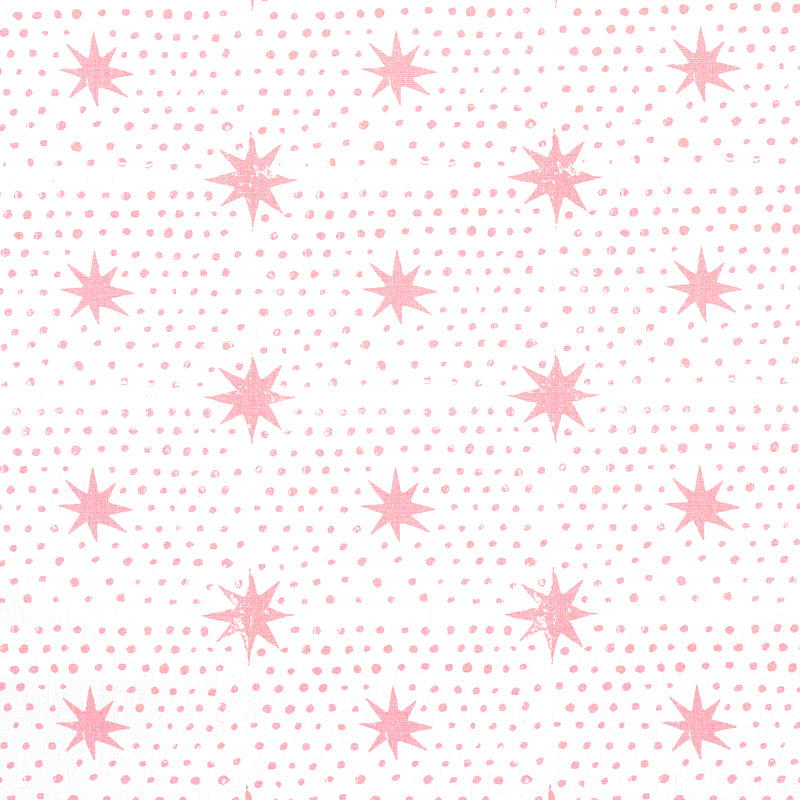 Schumacher Spot & Star Pink Fabric Sample 179162