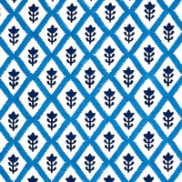 Schumacher Buti Hand Block Print Blue Fabric 179230